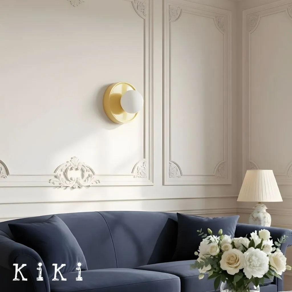 Soina Minimalist Globe Wall Light with Ceramic Base - Warm Ambient Lighting for Home KL1684