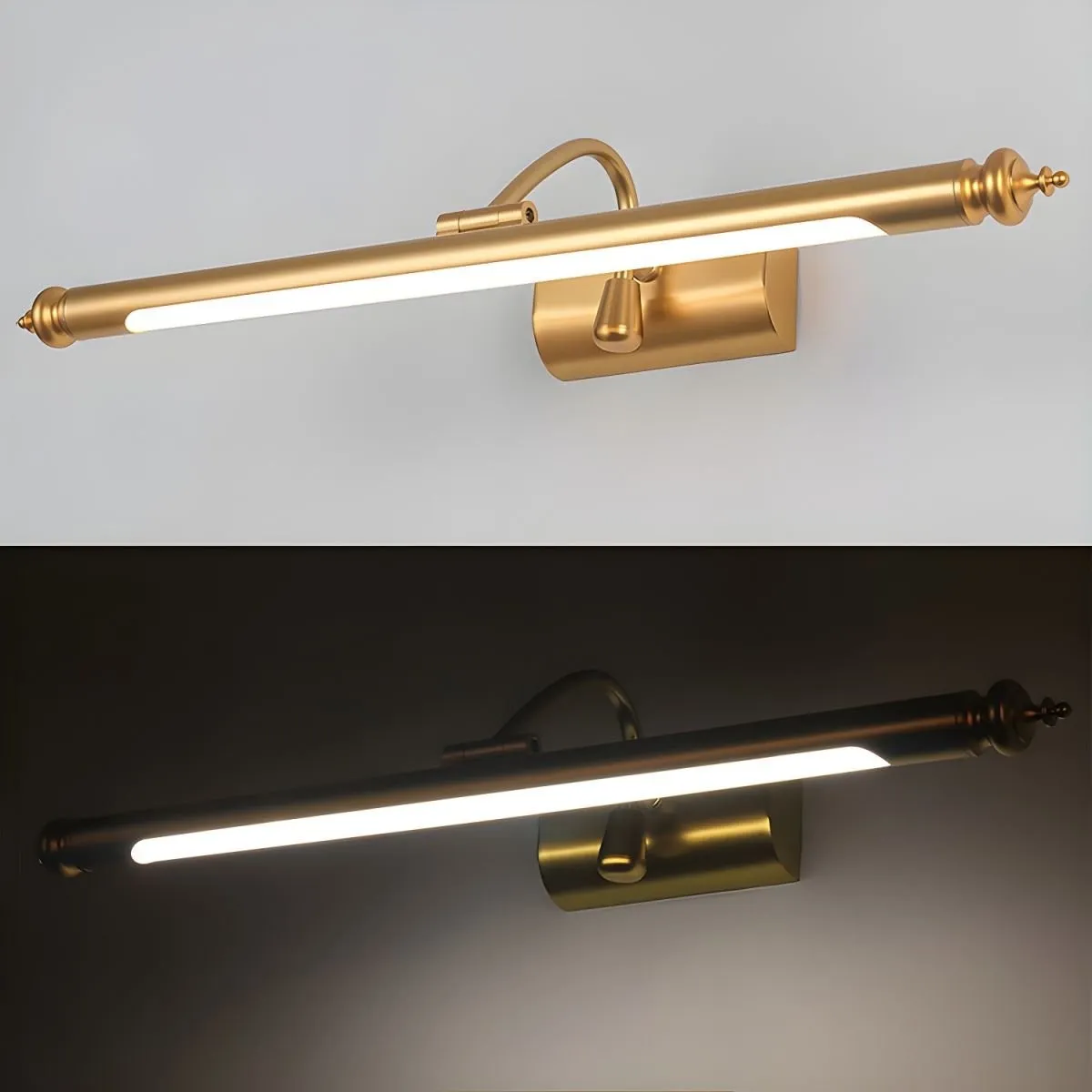 Mirror Front LED Brass Wall Lamp KL352