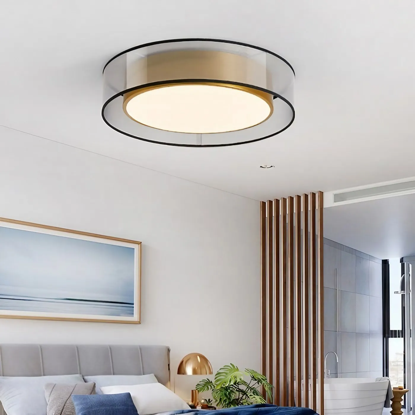 Scandinavian Unique Luxury Round LED Ceiling Lamp KL804