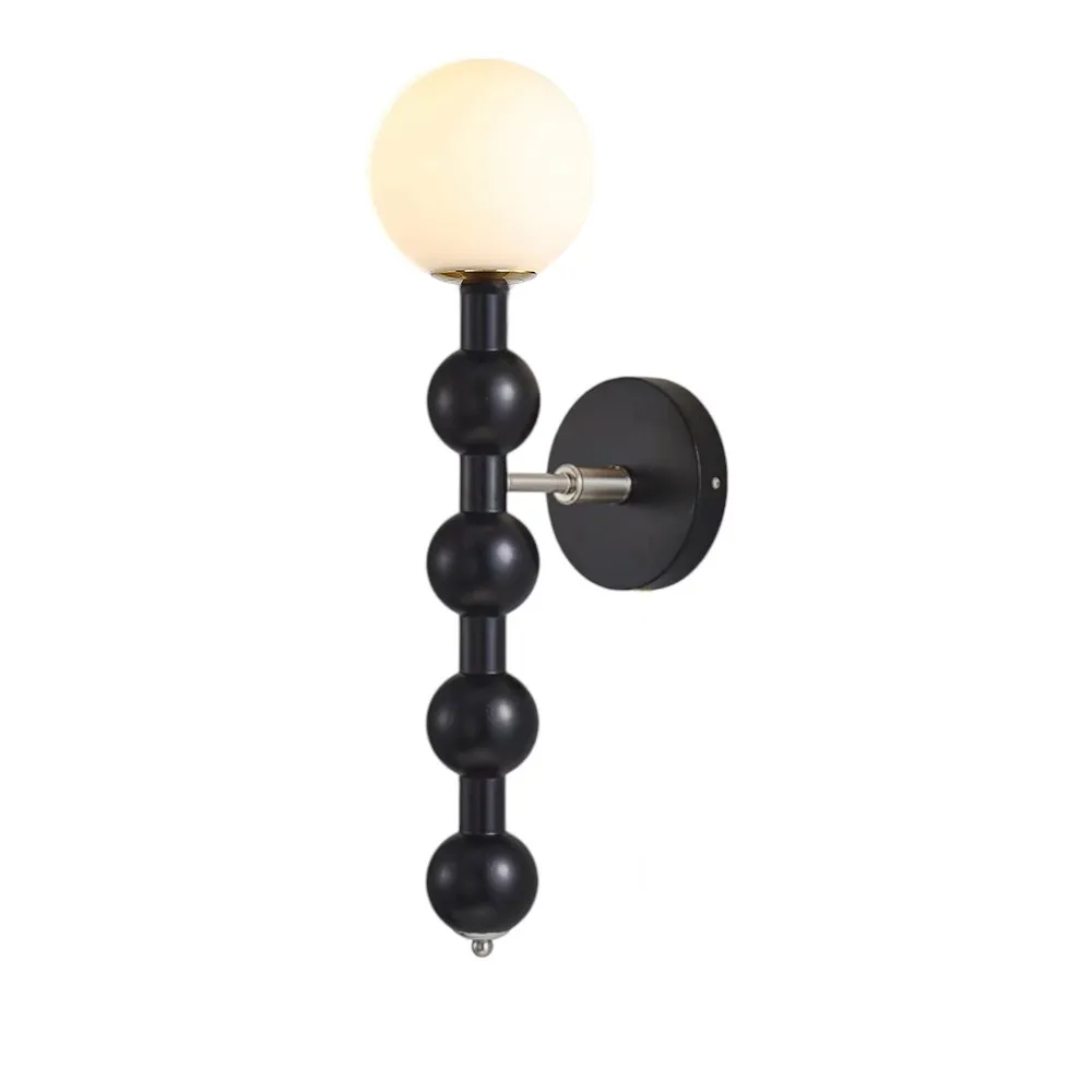 Country French Wooden Gourd Ball Wall Lamp KL144