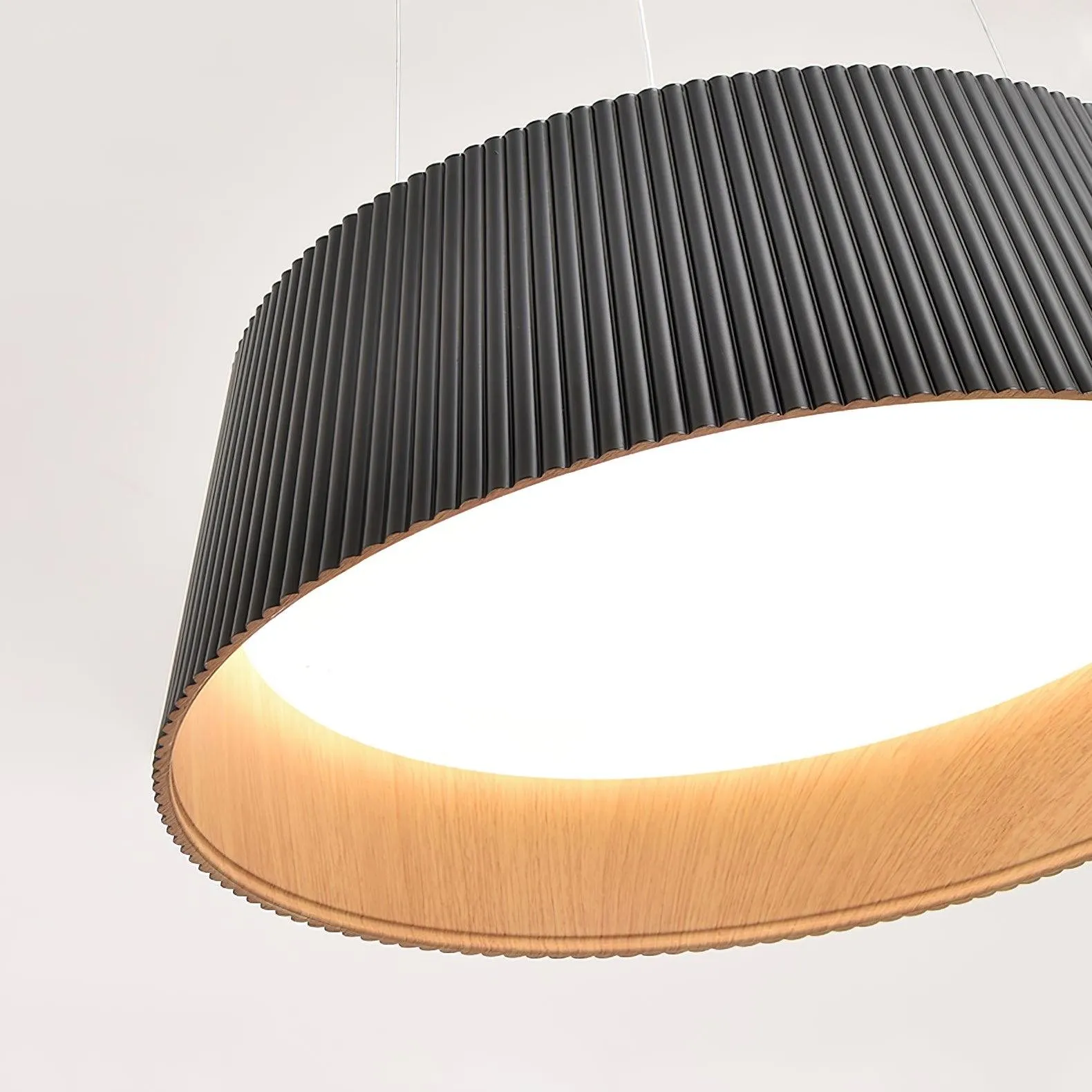 Minimalist Corrugated Lampshade Bedroom Pendant Lamp KL334