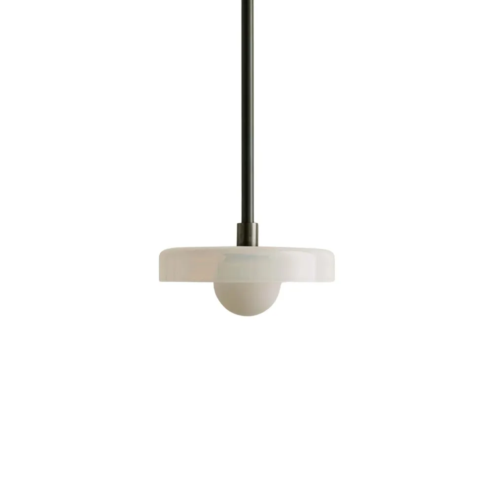Metal Rod Glass Disc Orb Pendant Light KL923