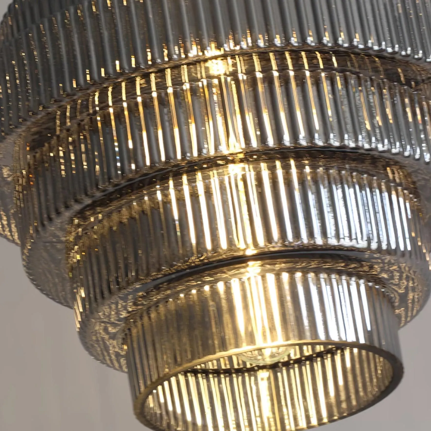 Bottis Layered Glass Pendant Light - Honey Pot Shade Pendant Lamp for Living Room KL467