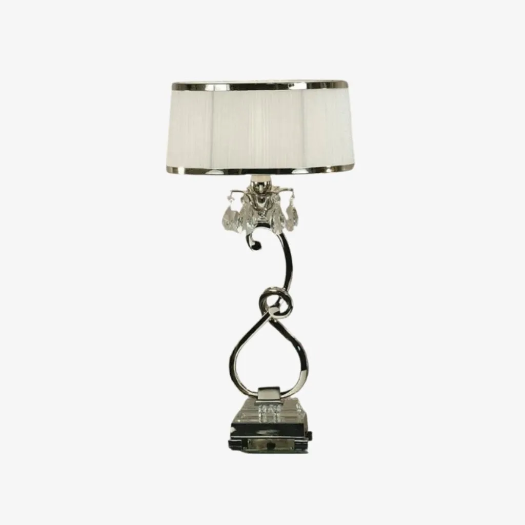 Talonis Decorative Crystal Table Lamp - Curved Metal Style for Home Interiors KL1903