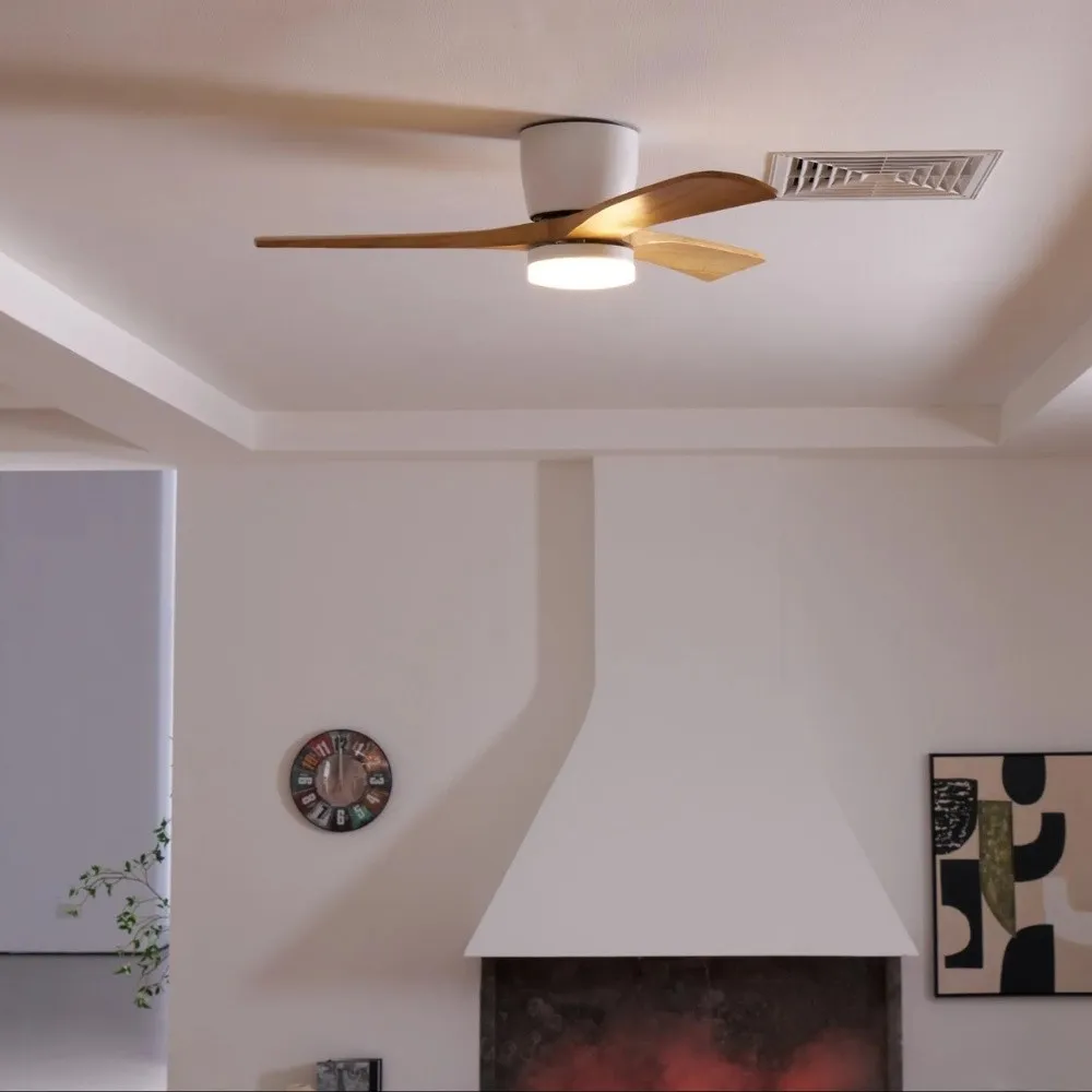 Modern Quiet Wooden Ceiling Fan Light KL930