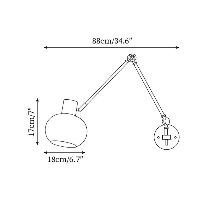 Retro Style Removable Wall Lamp KL733
