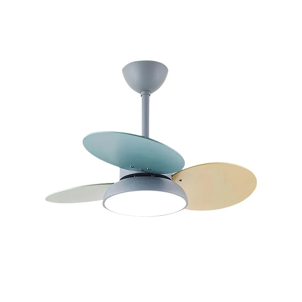Modern Colorful Led Ceiling Fan Light For Kids Room KL947