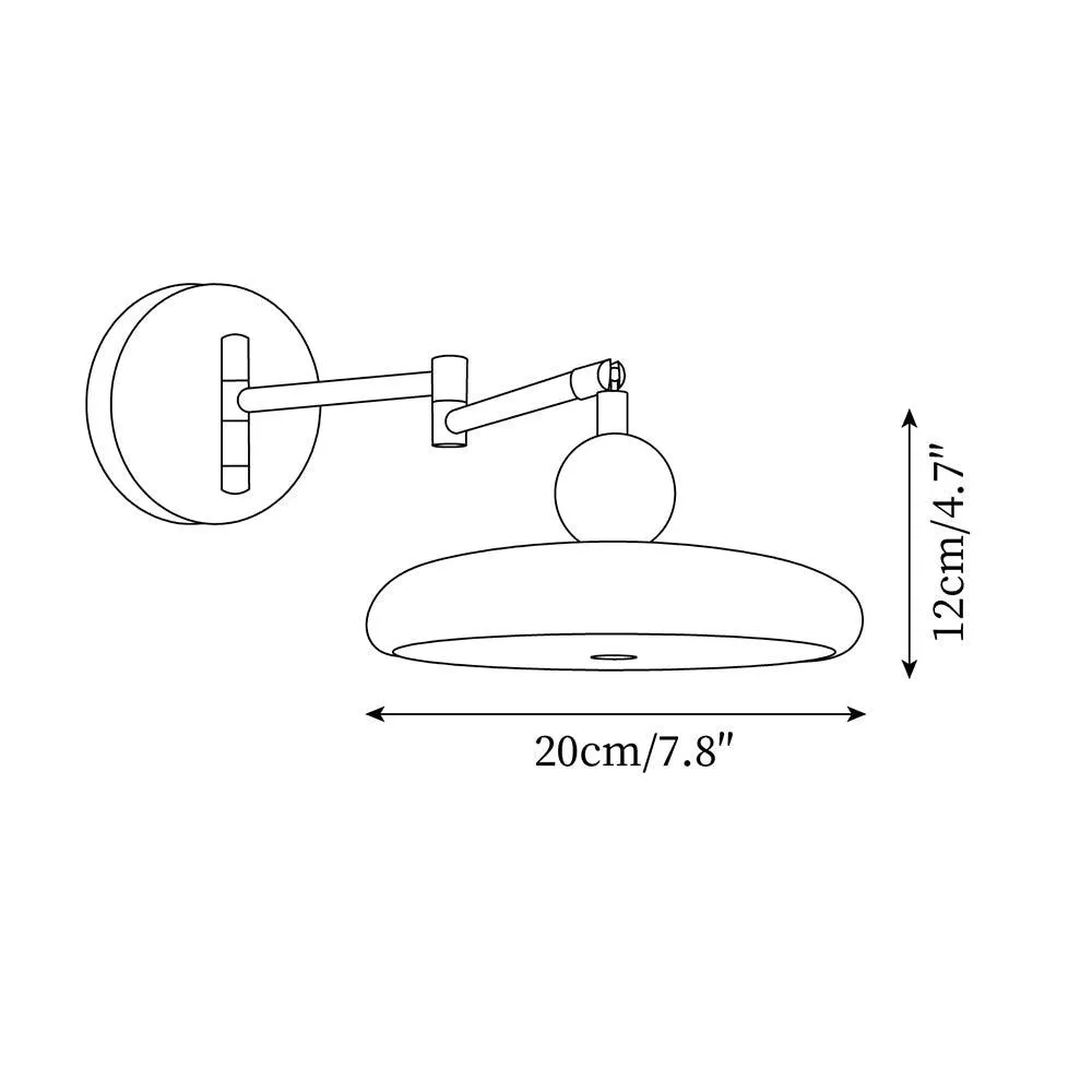 Swing Arm Bedside Plug In Wall Lamp KL457