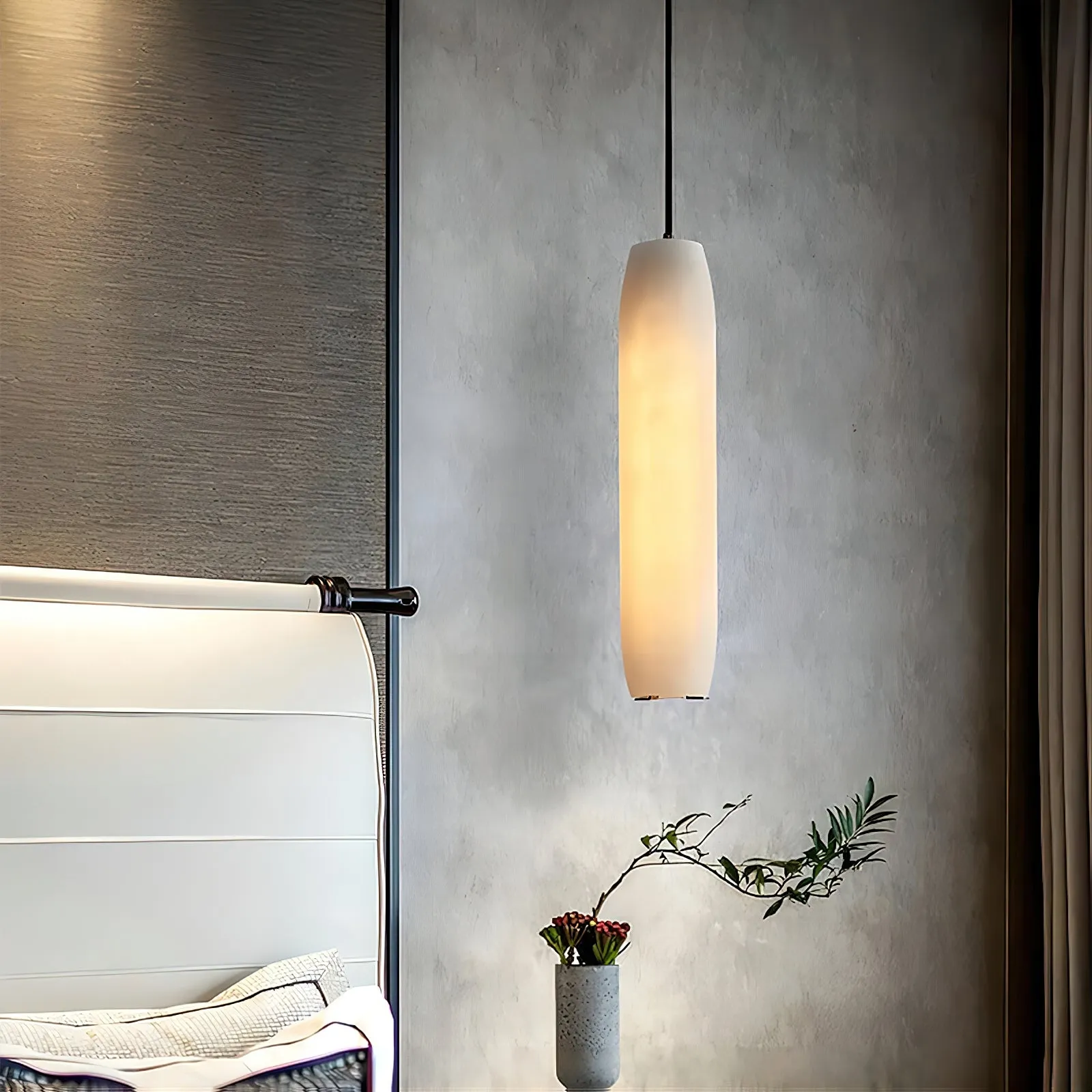 Alabaster Flute Pendant Light D436