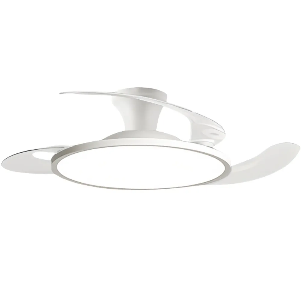Minimalist White 3 Blade Fan Ceiling Light For Dining Room KL940