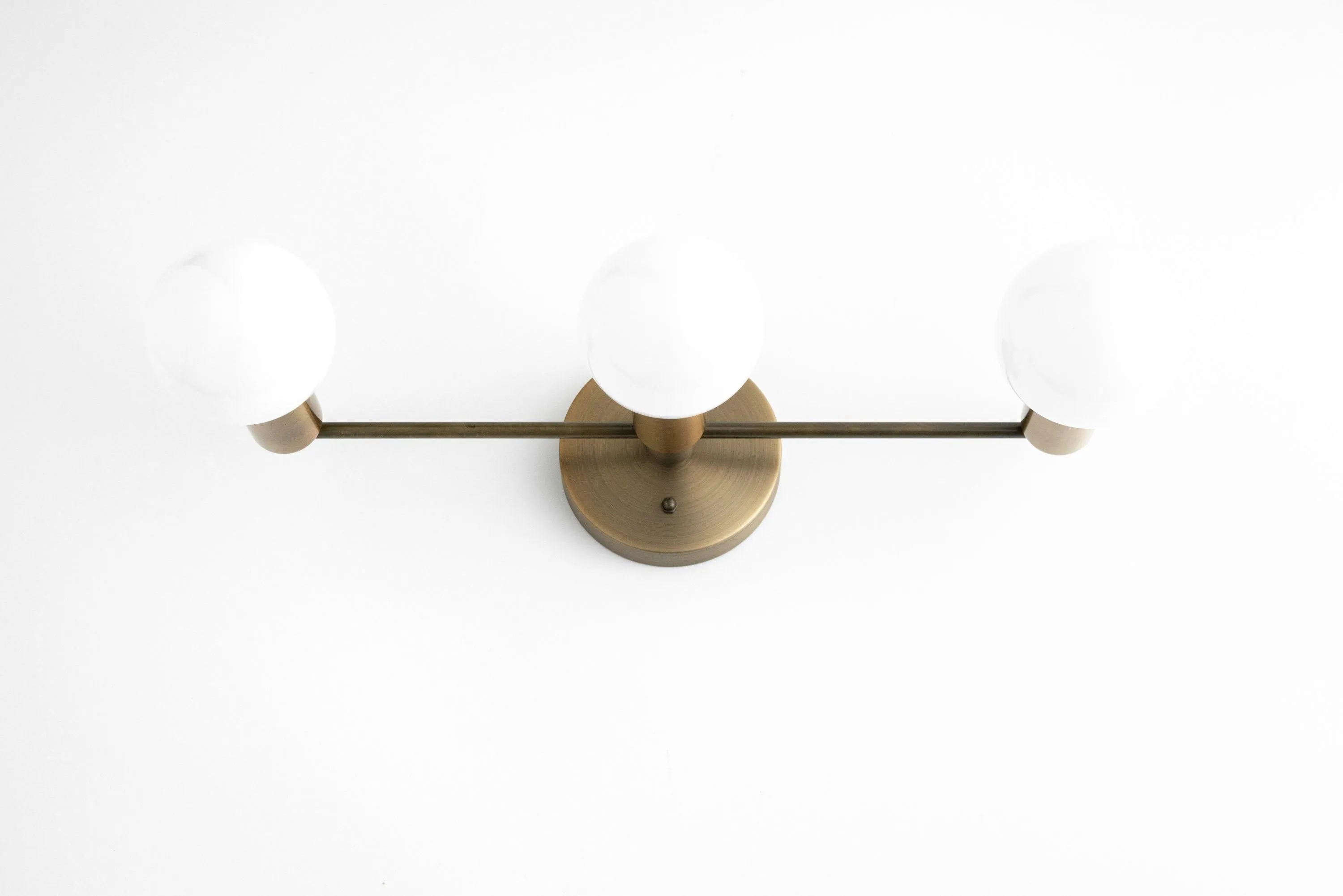 Glorica Glass Mid Century Modern Vanity Light - 3 Light Wall Fixture KL1527