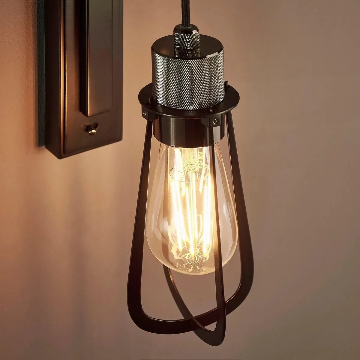 Readium Industrial Metal Wall Sconce - Modern Toggle Switch for Living Room and Study KL1839