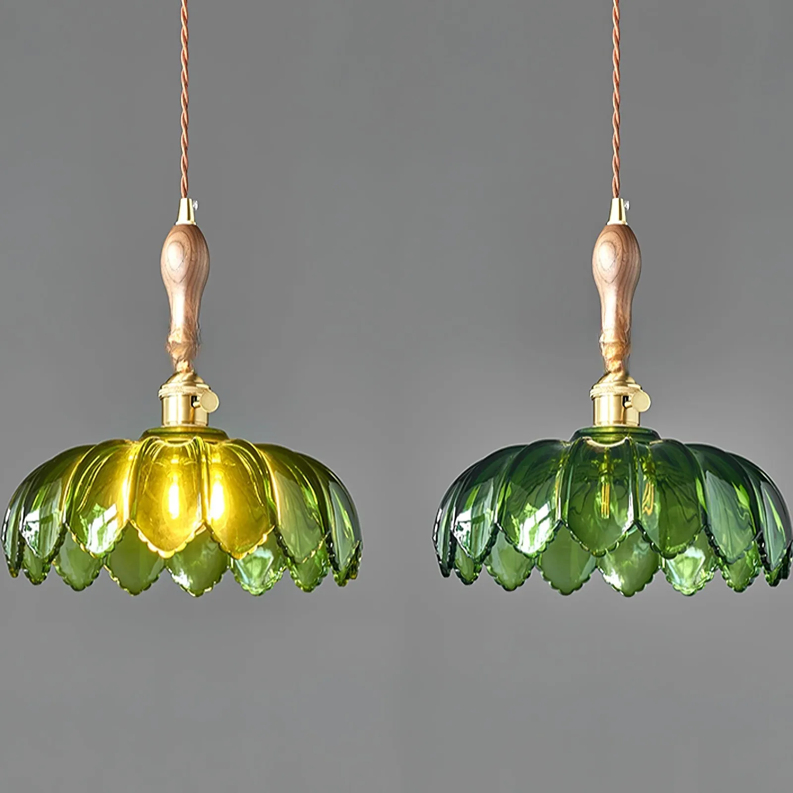 Retro Petal Green Pendant Lamp KL452