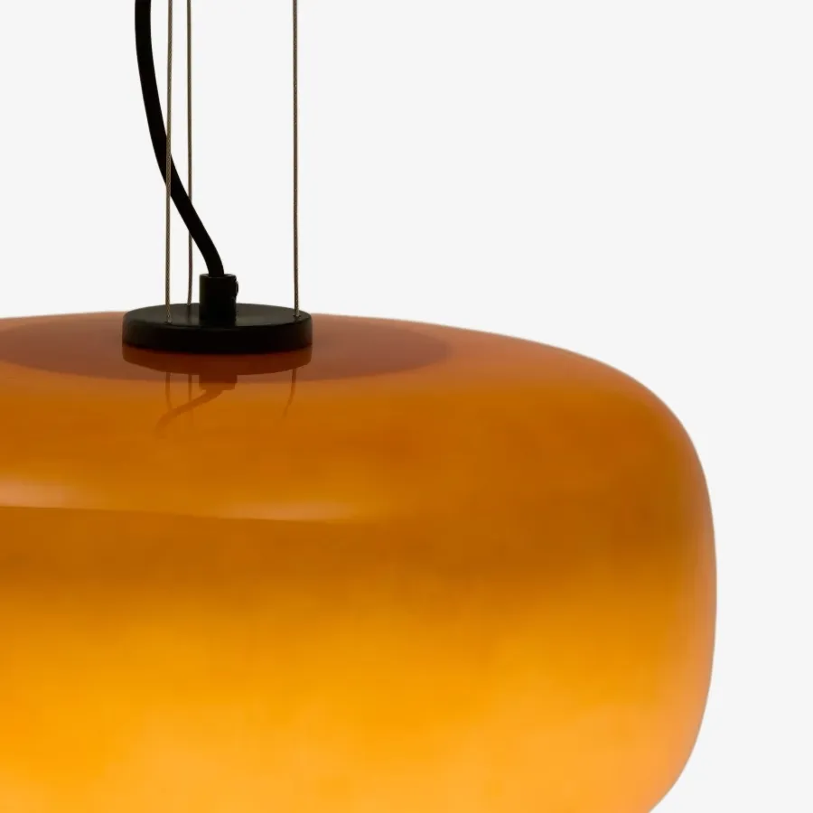 Lunorae Rounded Glass Pendant Light - Modern Sculptural Light for Living Room KL2254