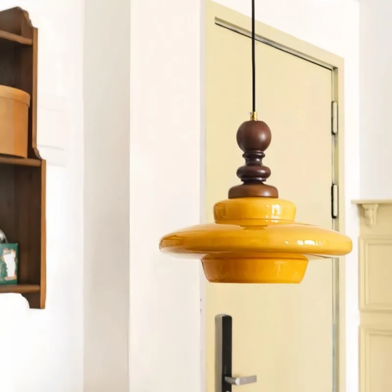 Medieval Cream Glass Pendant Lamp KL306
