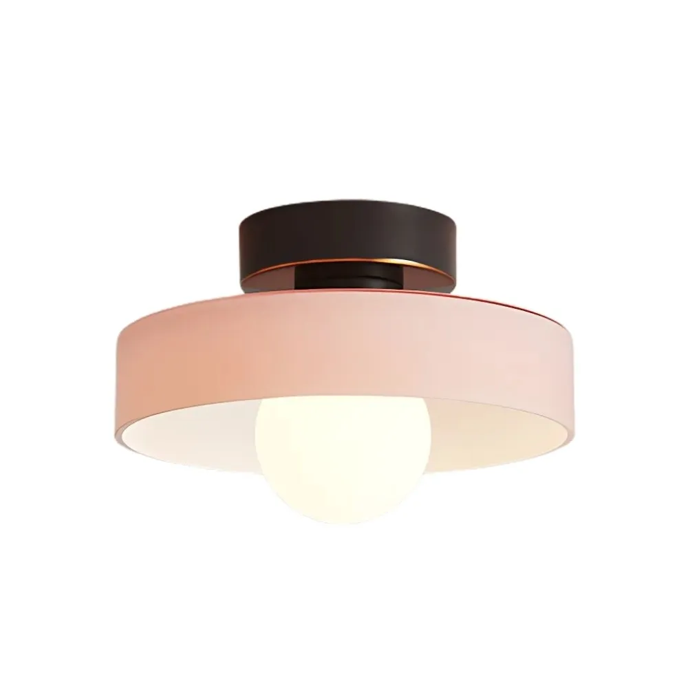 Stained Glass Flush Disc Orb Ceiling Light KL917