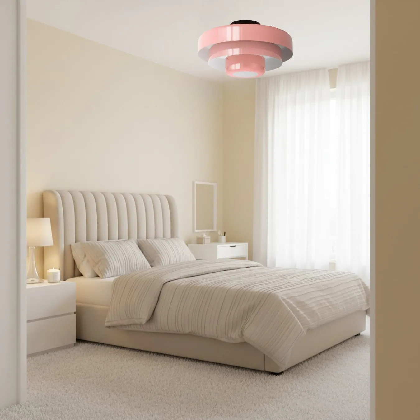 Three-Tier Bauhaus Ceiling Lamp - Bold Colors Ceiling Light for Bedroom or Lounge KL885
