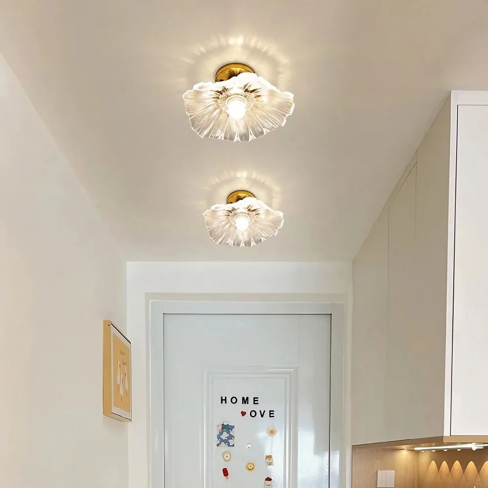 Lotus Retro Glass Ceiling Light KL70