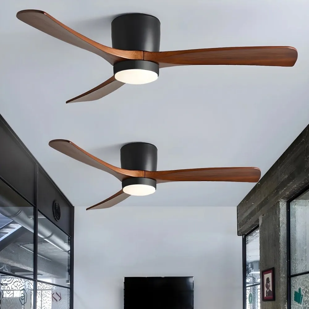 Modern Quiet Wooden Ceiling Fan Light KL930