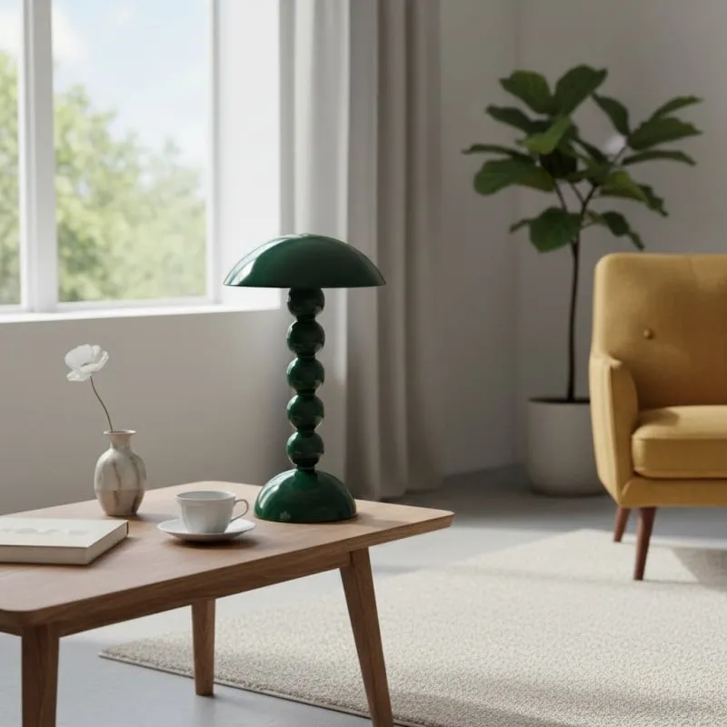 Modo LED Table Lamp - Orb-Stacked Base Mushroom Shade Perfect for Living Room or Bedroom KL1653