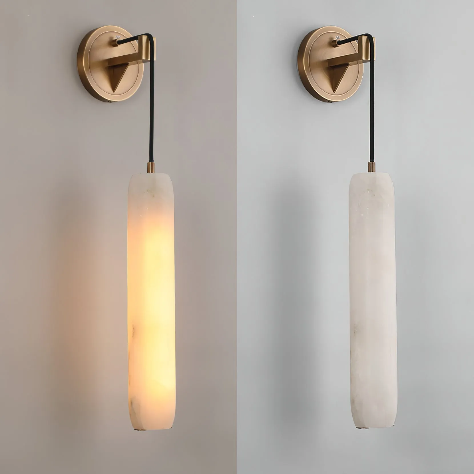 Alabaster Flute Wall Lamp D437
