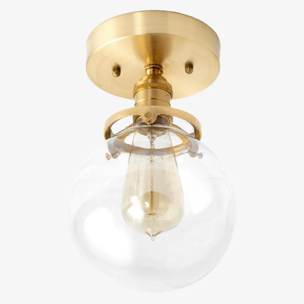 Glorica Glass Retro Globe Ceiling Light - Vintage Industrial Home Lighting KL1488