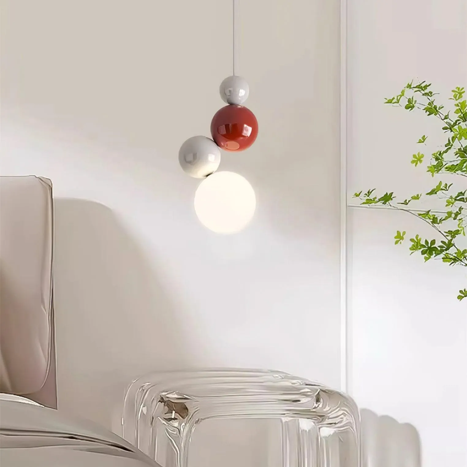 Cream Style Globe Bubble Pendant Light KL133