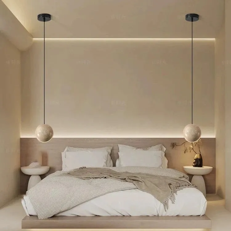 Travertine Lunar Pendant Light D918