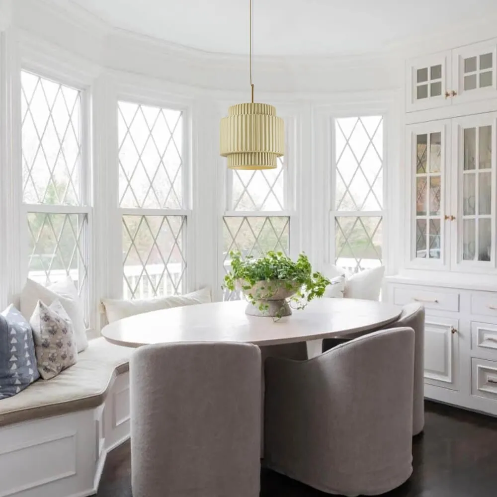 Cream Style Resin Drum Pendant Light KL170