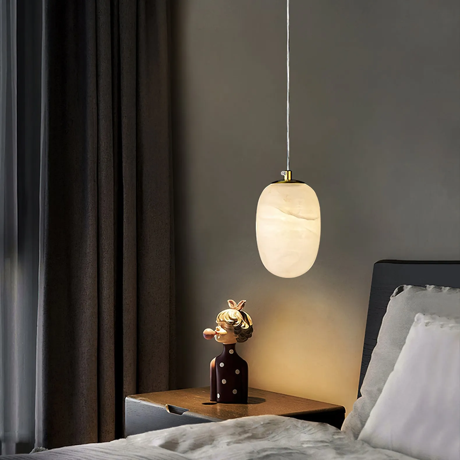 Alabaster Bedside Pendant Light D423