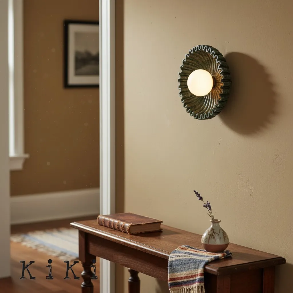 Sculptural Ceramic Wall Sconce – Opal Globe Sconce with Ceramic Finish KL246