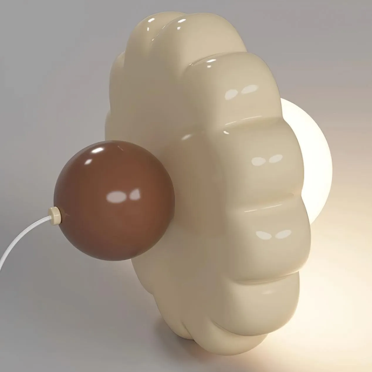 Cream Style Long Line Pumpkin Texture Pendant Lamp KL294