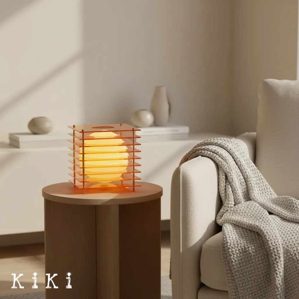 Afterglow Cube Table Lamp - Geometric Sphere Lighting for Bedroom Lighting KL2062