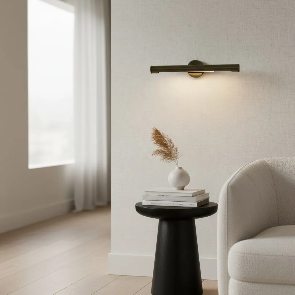Aurix Wall Mount Art Light - Aged Finish Picture Light for Highlighting Canvases KL2166
