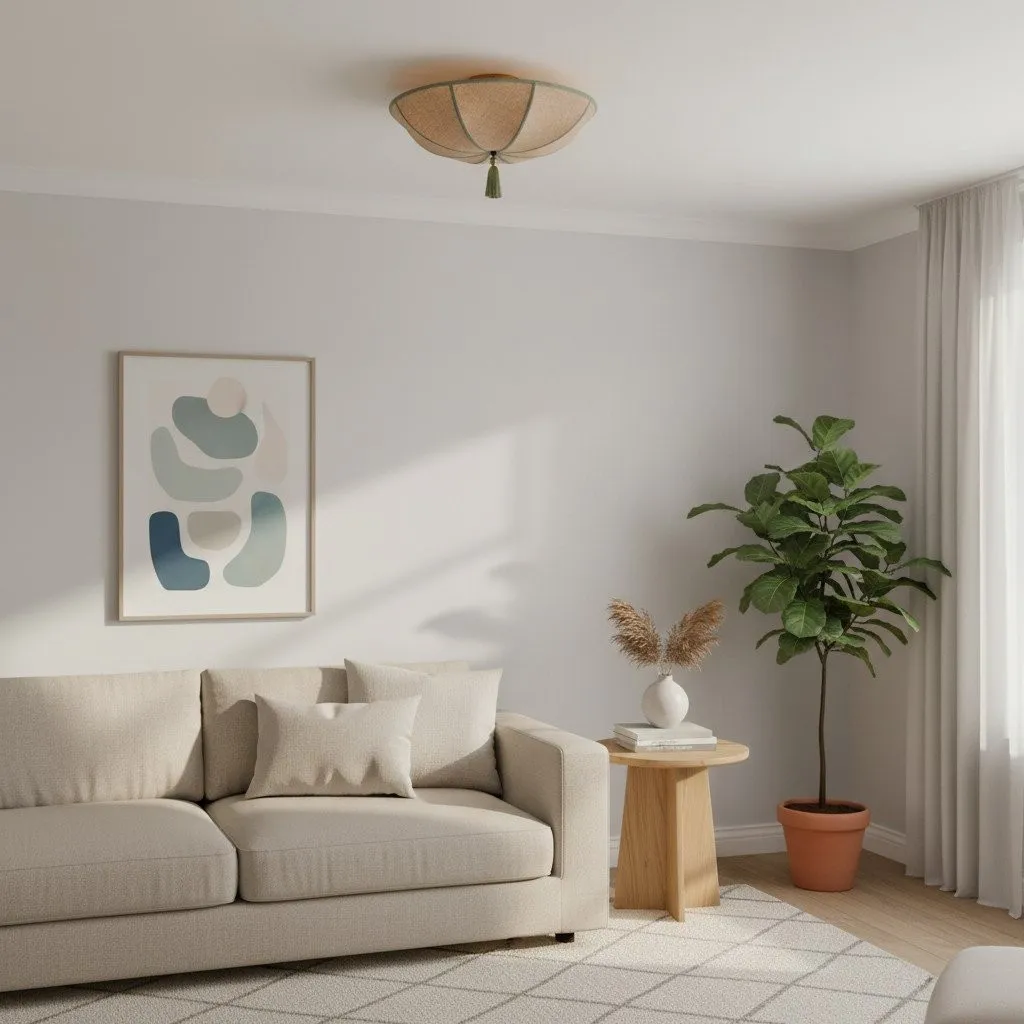 Valoflor Fabric Petal Silhouette Ceiling Lamp - Stylish Elegant Lighting for Living Room KL2130