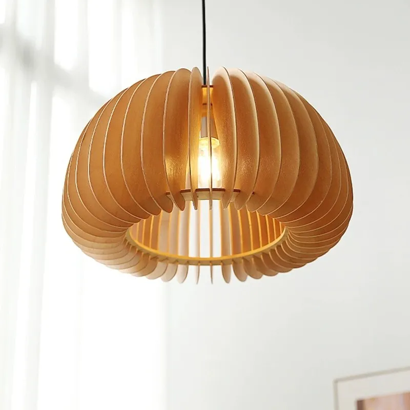 Creative Wooden Pumpkin Pendant Lamp KL112