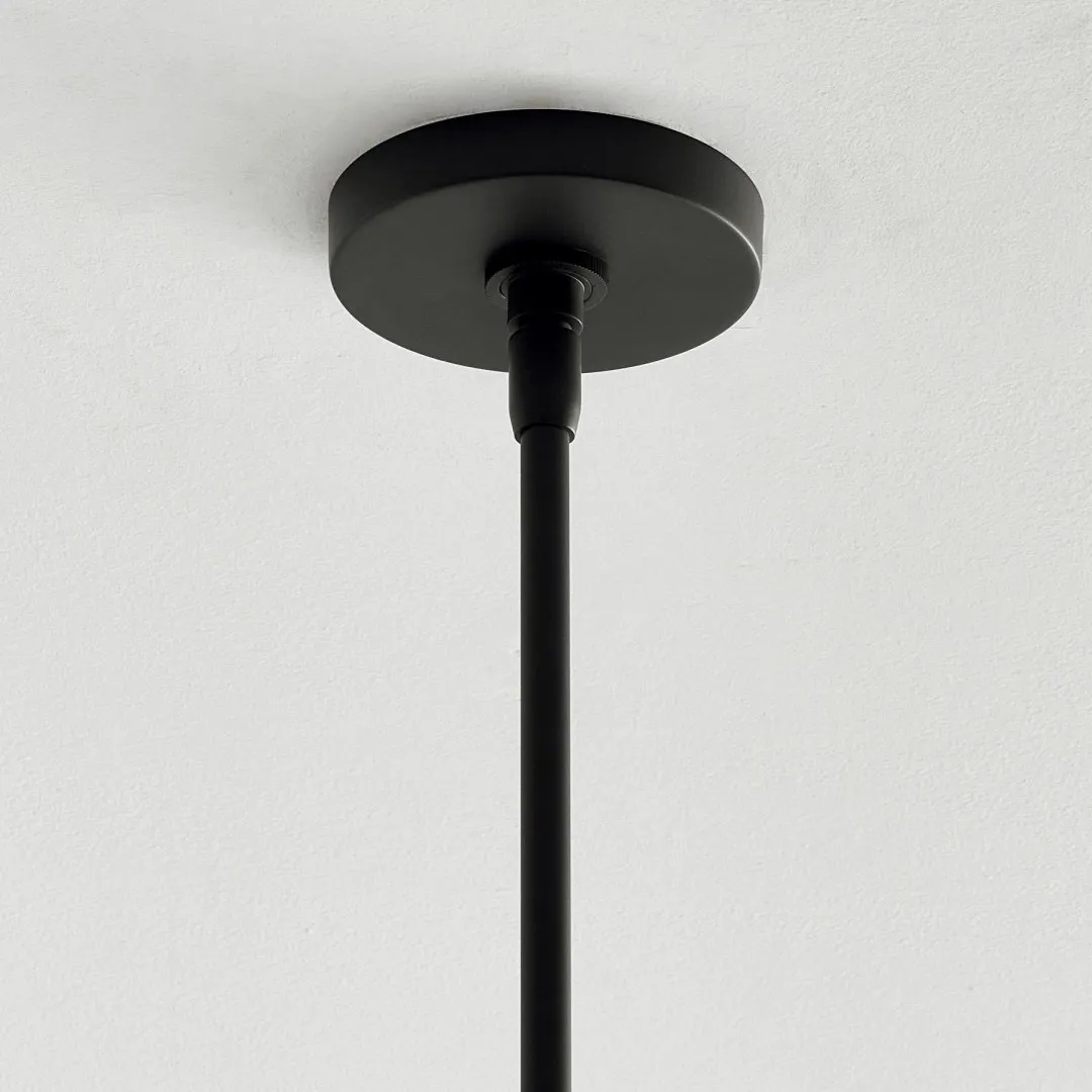 Orvessa Clear Glass Cone Pendant Light - Modern Metal Rod Pendant Light for Kitchen Island KL2345
