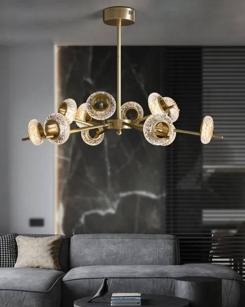 Brass Crystal LED Chandeliers