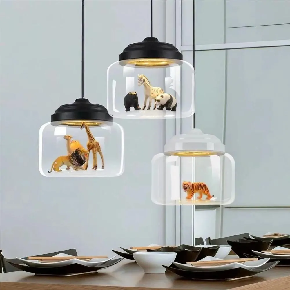 Decorative Little Zoo Glass Pendant Lamp KL05