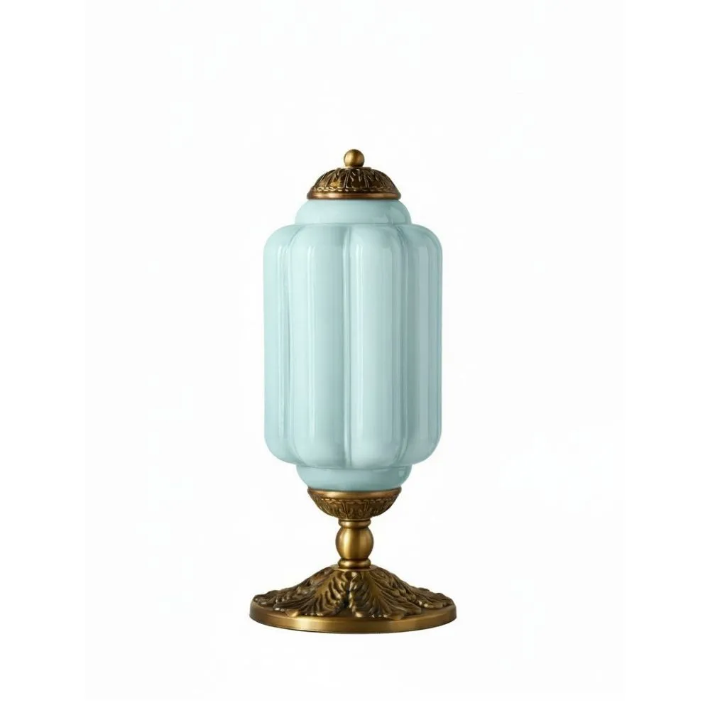 Eloise Vintage Glass Pumpkin Table Lamp - Decorative Accent Lighting for Living Spaces KL876