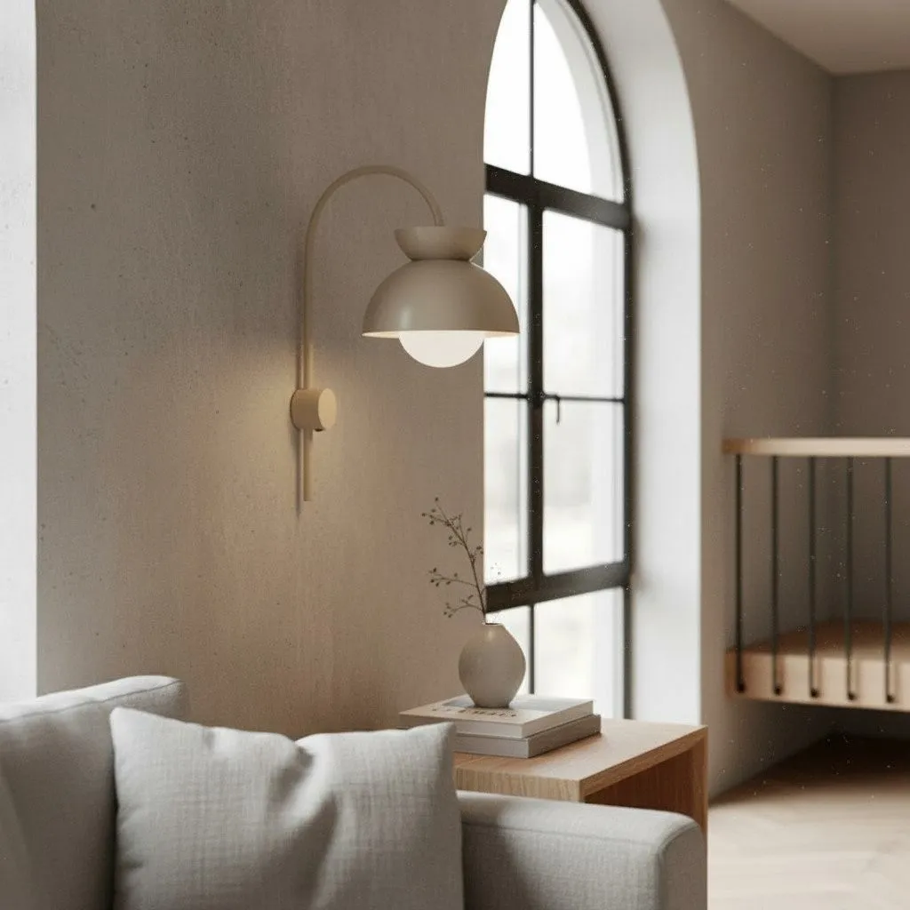 Aurelia Wall Lamp with Tiered Dome Design in Modern Metal for Bedroom or Hallway KL1729
