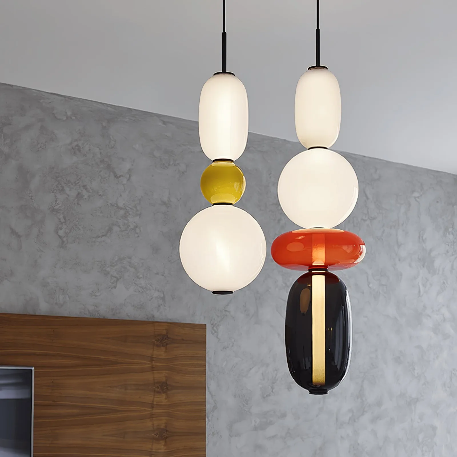 Nordic Art Deco Stained Glass Pendant Light KL182