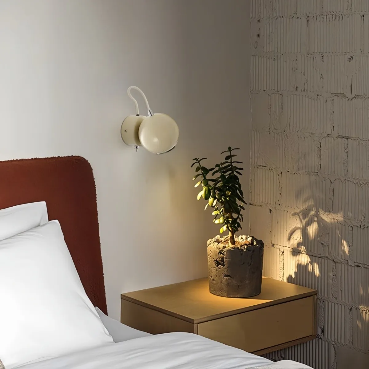 Modern Cream Magnetic Attractor Ball Wall Lamp KL167