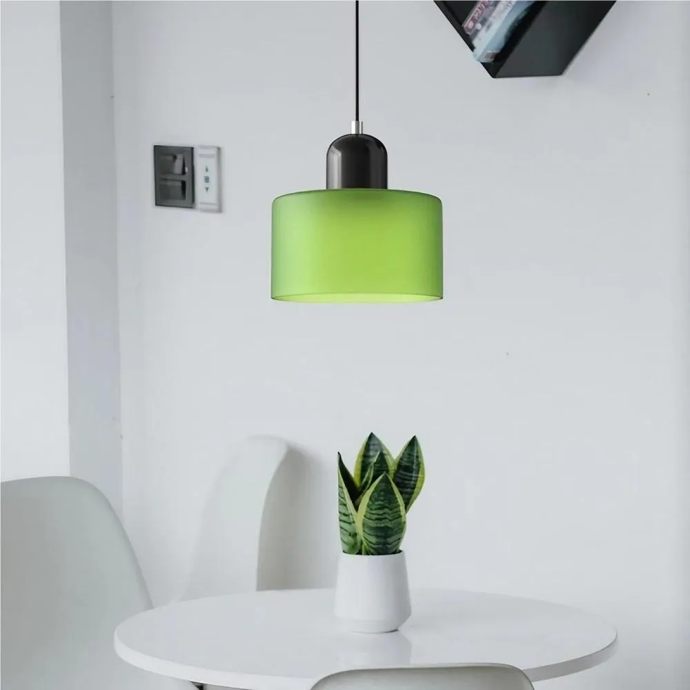 Morandi Cylinder Stained Glass Pendant Light KL17