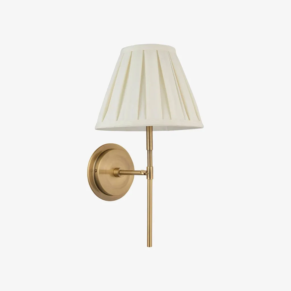 Cremaris Metal Wall Light with Fabric Shade - Timeless Sconce for Interior Lighting KL1973