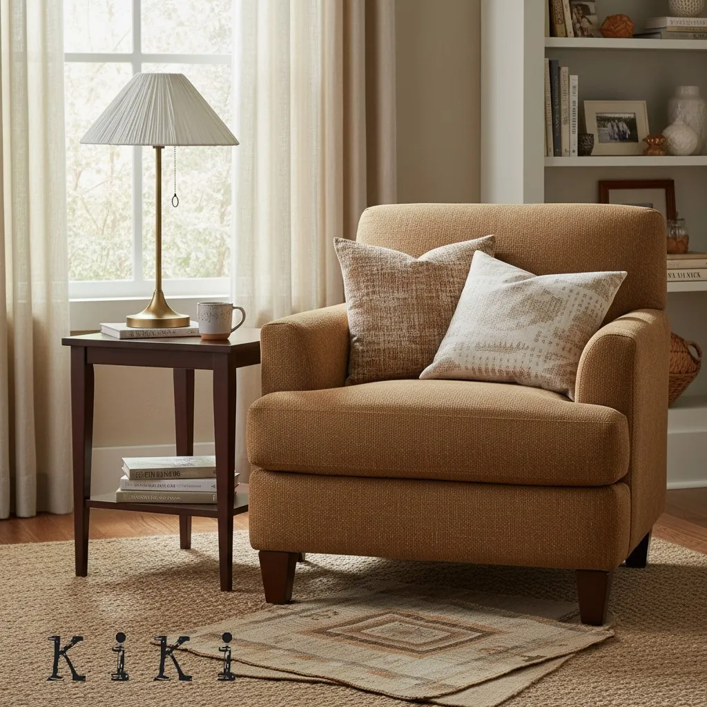 Blossine Linen Scalloped Table Lamp – Modern Elegant Lighting for Bedside or Living Room KL1536