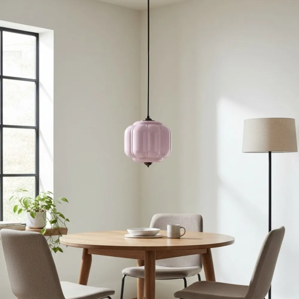 Vintage Eloise Opal Glass Pendant Light KL926