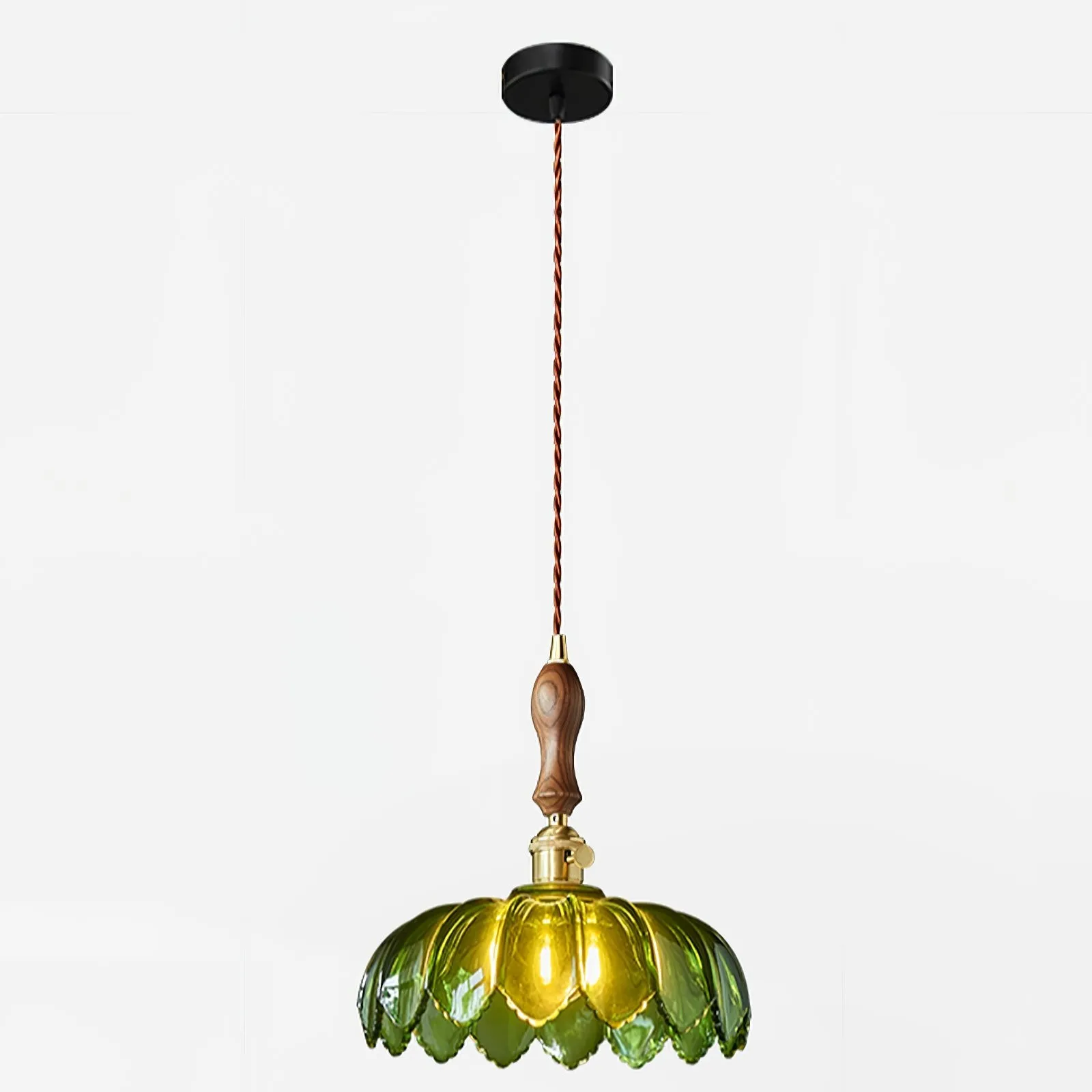 Retro Petal Green Pendant Lamp KL452