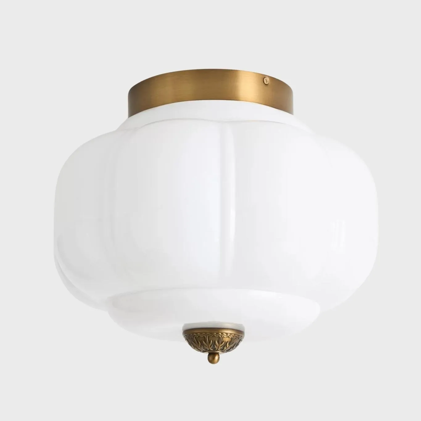 Eloise Pumpkin Inspired Retro Design Glass Ceiling Light - Accent Lighting for Living Room KL1393