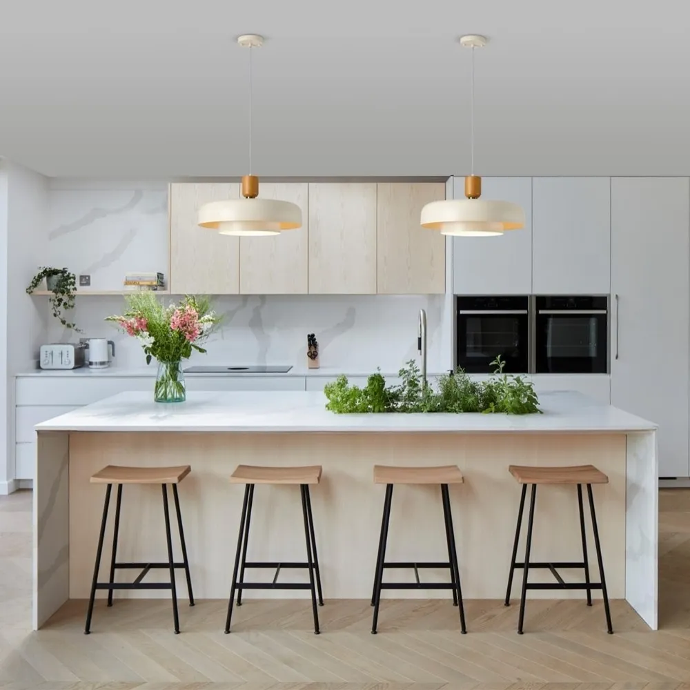 Natural Circle Modern Wooden Pendant Light KL1101